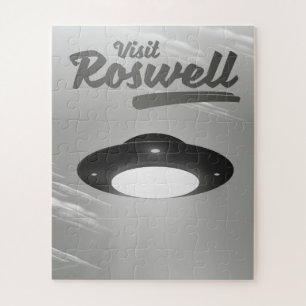 Visit Roswell UFO vintage poster Jigsaw Puzzle