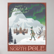Visit Santa's Workshop At The North Pole Poster at Zazzle