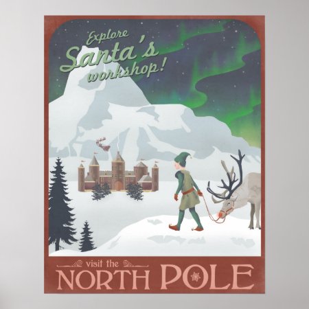 Visit Santa's Workshop At The North Pole Poster