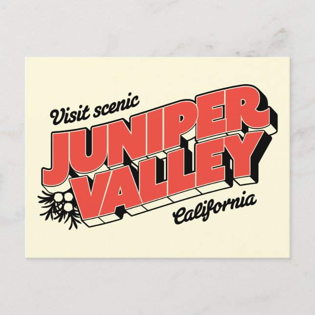 "Visit Scenic Juniper Valley" - Postcard (Front)