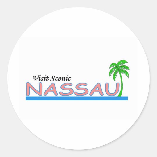 Visit Scenic Nassau Classic Round Sticker