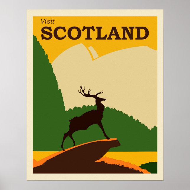 Visit Scotland Vintage Travel Poster (Front)