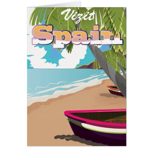 Visit Spain Travel poster Cards (Front)