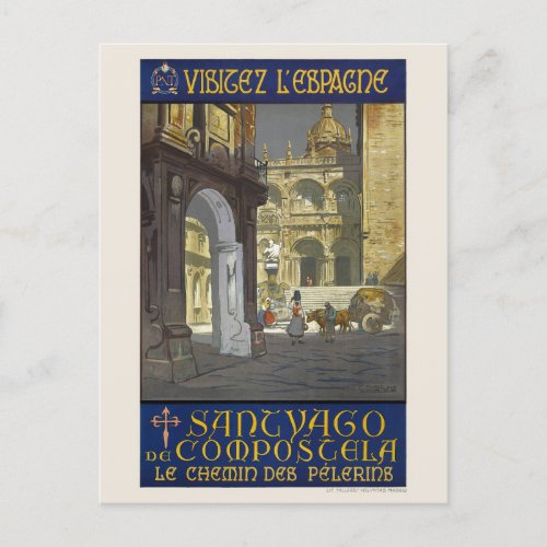 Visit Spain Vintage Poster 1920s Postcard