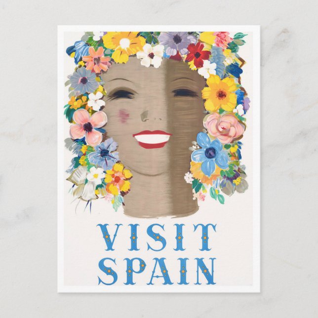 Visit Spain vintage travel  Postcard (Front)