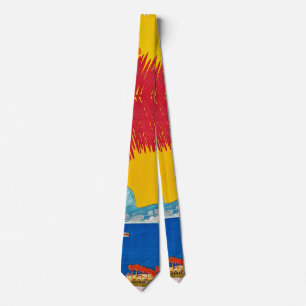 Visit Sudamerica Vintage Concept Classical Art Neck Tie