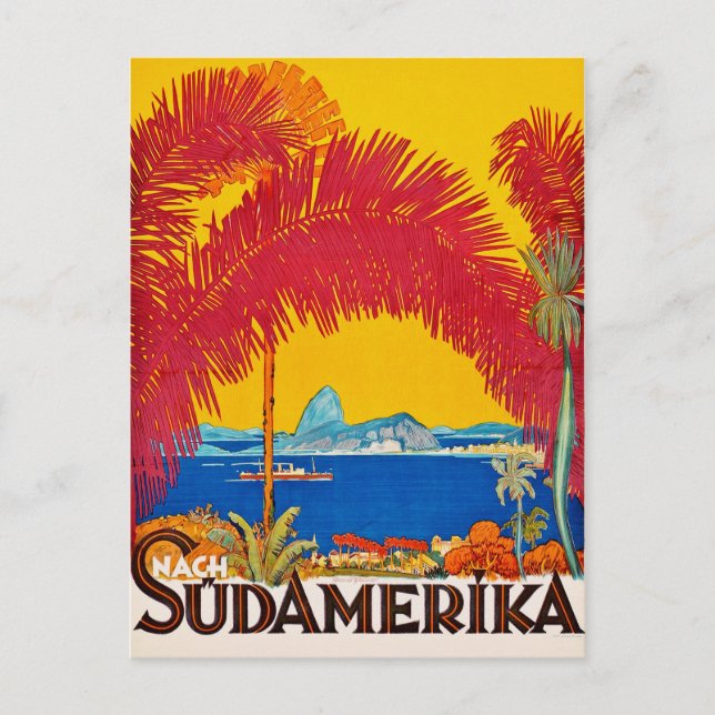 Visit Sudamerica vintage concept Postcard (Front)