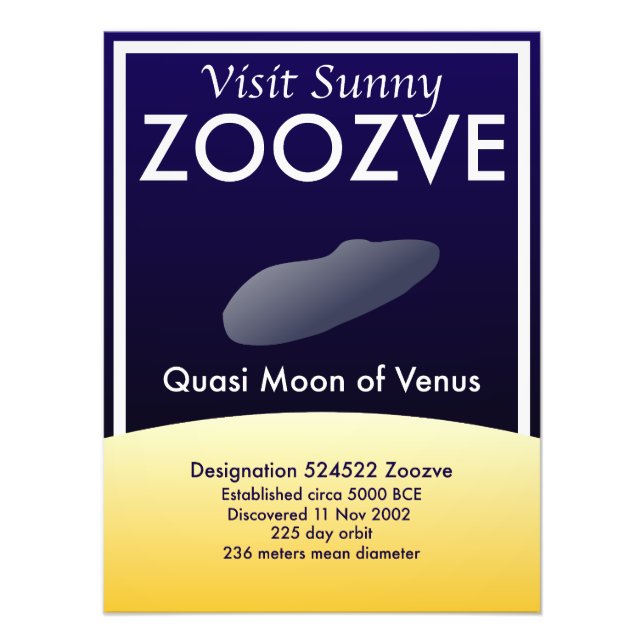 Visit Sunny Zoozve Solar System Travel Poster (Front)