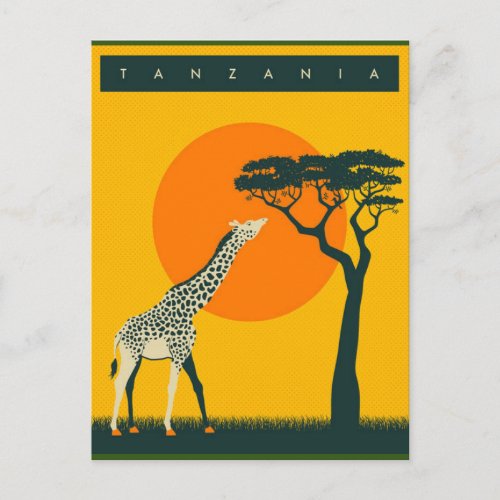 Visit Tanzania Vintage travel Postcard