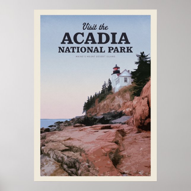 Visit the Acadia National Park Poster (Front)
