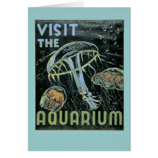 Visit the Aquarium - WPA Poster - Cards (Front)