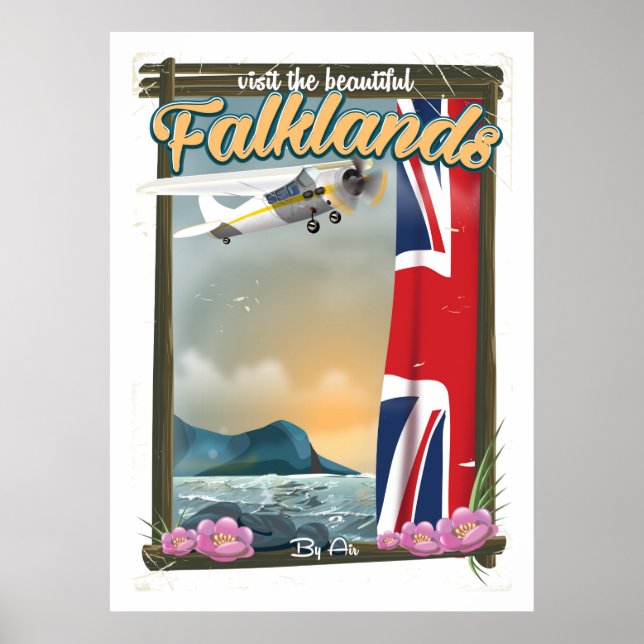 Visit the Beautiful Falklands travel poster (Front)