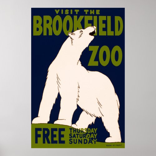 Visit the Brookfield Zoo Poster