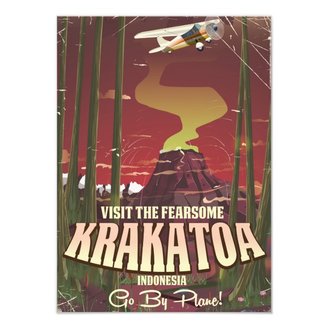 Visit the Fearsome Krakatoa Travel poster (Front)