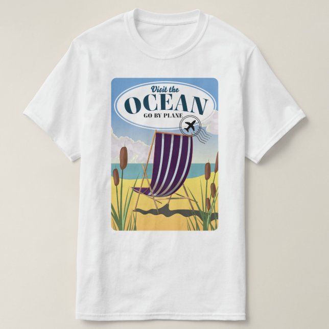 Visit the Ocean "Go by plane" T-Shirt (Design Front)