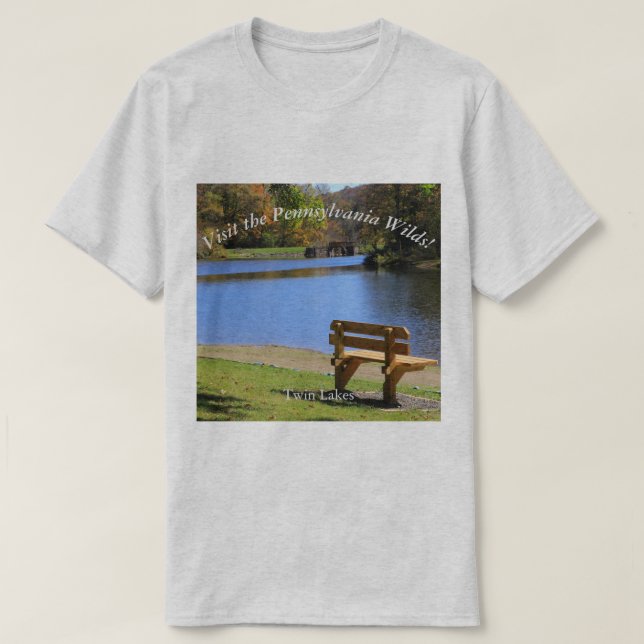 Visit the PA Wilds Souvenir Twin Lakes T-Shirt (Design Front)