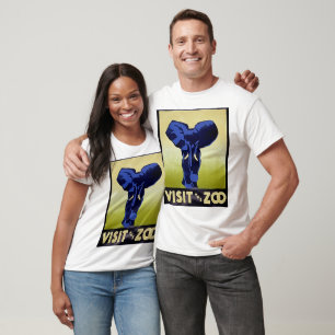 Visit the Zoo - Elephant - Vintage WPA Poster T-Shirt