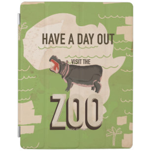 Visit The Zoo Vintage Travel Poster. iPad Smart Cover