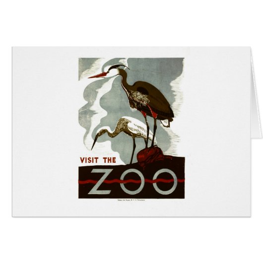 Visit the Zoo - WPA Poster - (Front Horizontal)