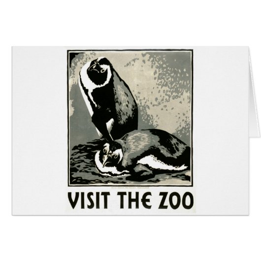Visit the Zoo - WPA Poster - Cards (Front Horizontal)