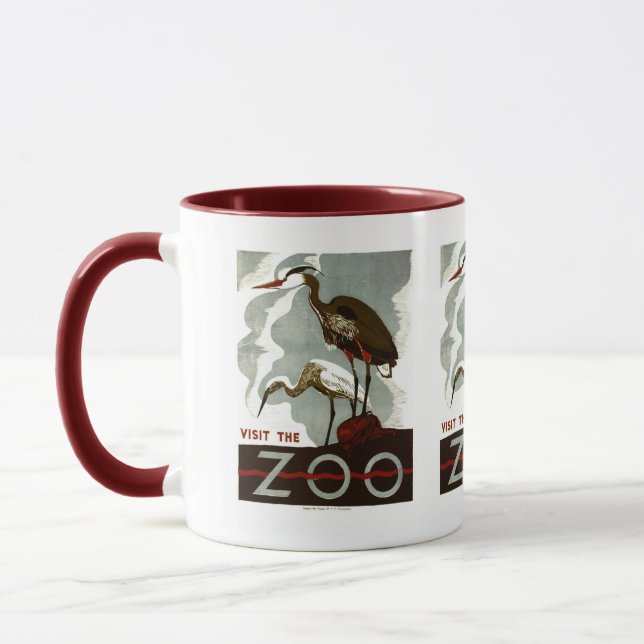 Visit the Zoo - WPA Poster - Mug (Left)