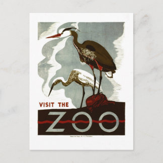 Visit the Zoo - WPA Poster - Postcard
