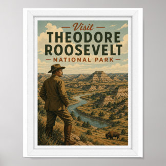 Visit Theodore Roosevelt National Park Travel  Poster