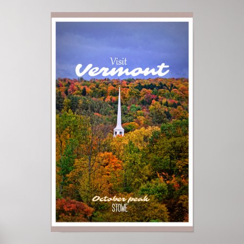 Visit Vermont Travel Poster