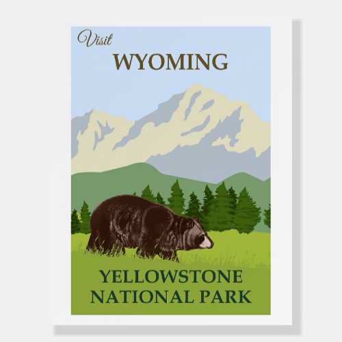 Visit Wyoming, Yellowstone National, Foam Board