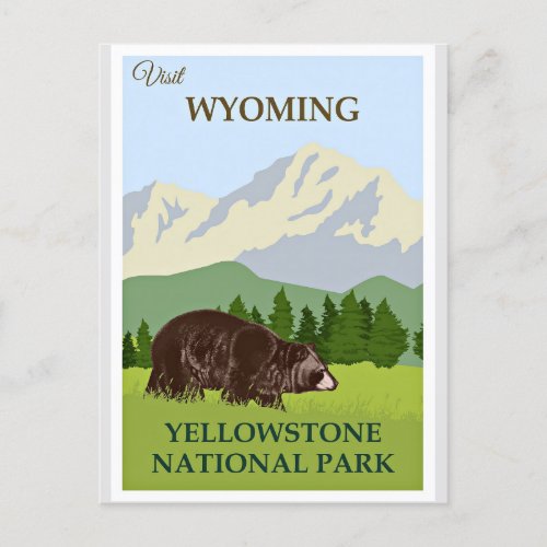 Visit Wyoming Yellowstone National Park Postcard