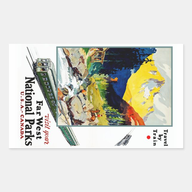 Visit Your Far West National Parks Rectangular Sticker (Front)