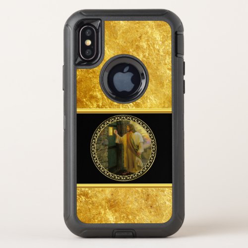 Visitation at Dawn Jesus Knocking on a Rustic Door OtterBox Defender iPhone X Case