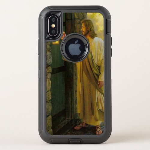 Visitation at Dawn Jesus Knocking on a Rustic Door OtterBox Defender iPhone X Case