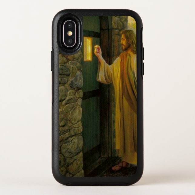 Visitation at Dawn Jesus Knocking on a Rustic Door Otterbox iPhone Case (Back)