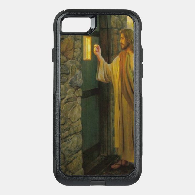 Visitation at Dawn Jesus Knocking on a Rustic Door Otterbox iPhone Case (Back)