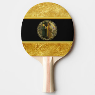 Visitation at Dawn Jesus Knocking on a Rustic Door Ping-Pong Paddle
