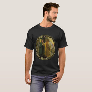 Visitation at Dawn Jesus Knocking on a Rustic Door T-Shirt