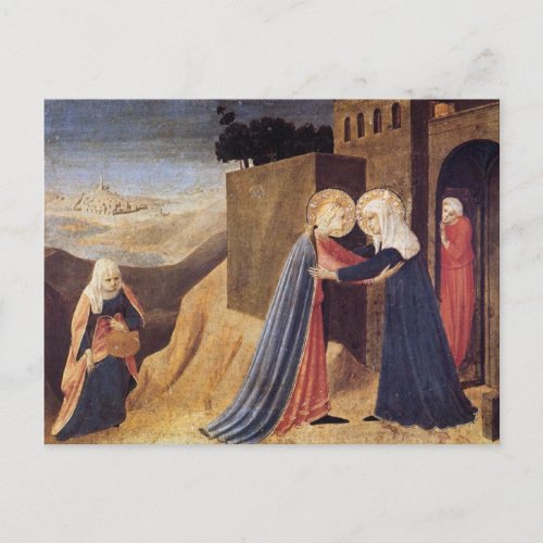 Visitation by Fra Angelico Postcard
