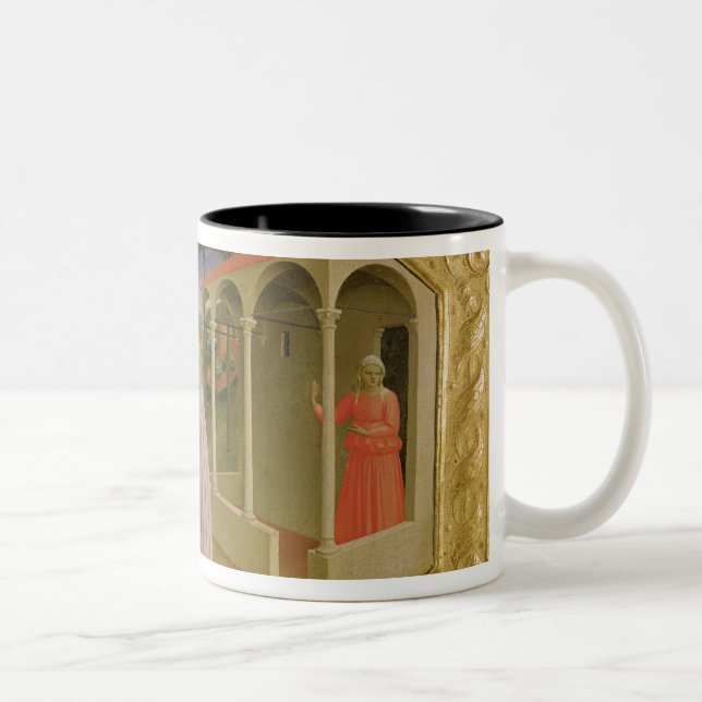 Visitation, from predella Annunciation Two-Tone Coffee Mug (Right)