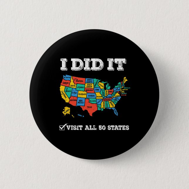 Visited All 50 States  Button (Front)