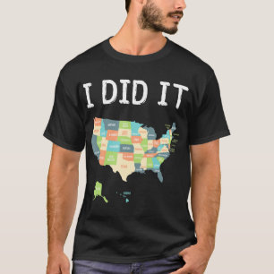 Visited all 50 states gift, USA map gift for trave T-Shirt