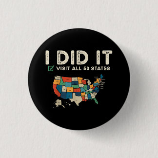 Visited All 50 US States - USA Map Travel - Visit Button