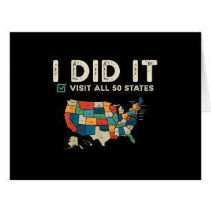 Visited All 50 US States - USA Map Travel - Visit Cards