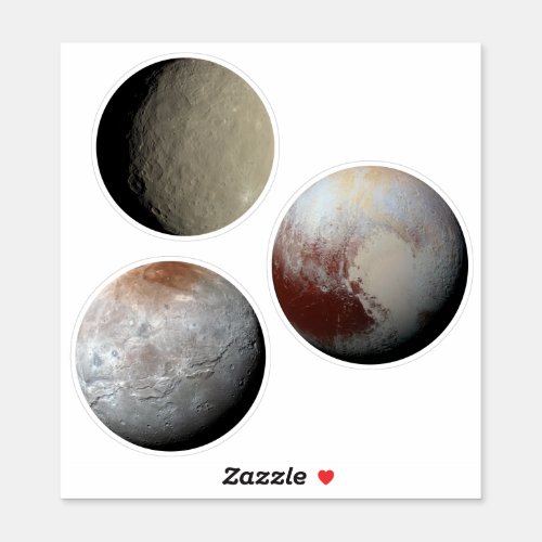Visited dwarf planets Sticker Sheet