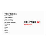 FIRE PANEL  Visitekaartjes