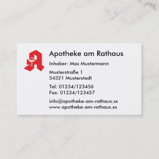 Visitenkarte für Apotheken Business Card