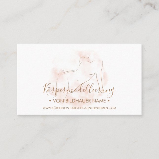 Visitenkarte für Body Sculpting Konturierung Spa Business Card (Front)