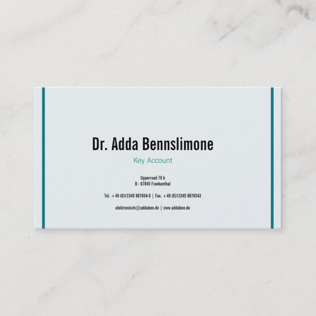 Visitenkarte Lines Business Card (Front)