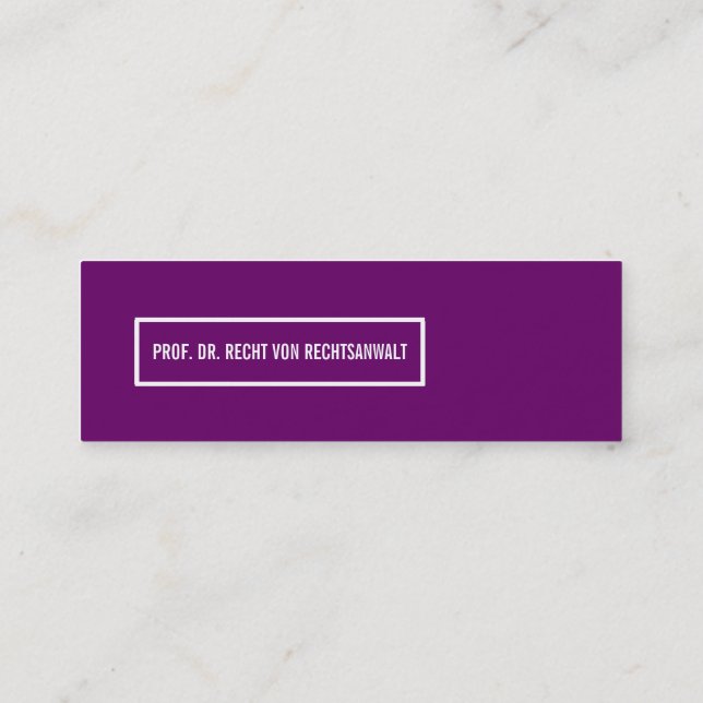 Visitenkarte schmal mini business card (Back)