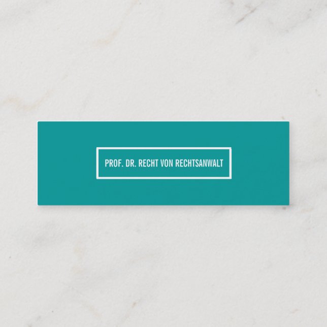 Visitenkarte schmal mini business card (Back)